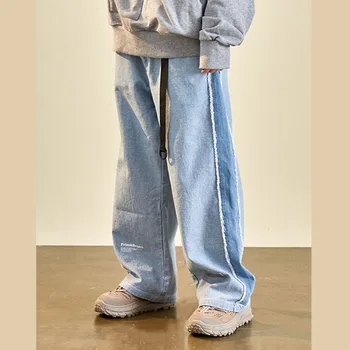 

TVVOVVIN 2020 New Spring Casual Jeans Woman Cowboy Female Loose Streetwear Stitching Denim Hit Color Washed Trousers ZA3058