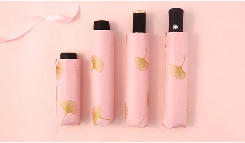 Automatic Black Coating Coated Sun Umbrella Sunscreen Windproof Umbrella Ladies Dual-Use Folding Umbrella