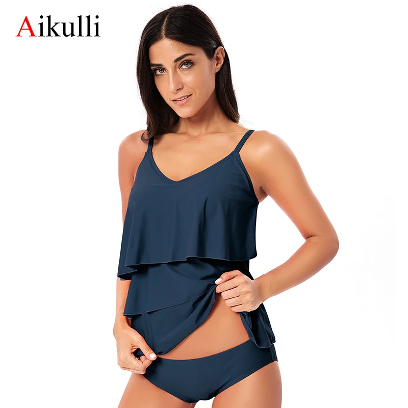 tiered ruffle swimsuit