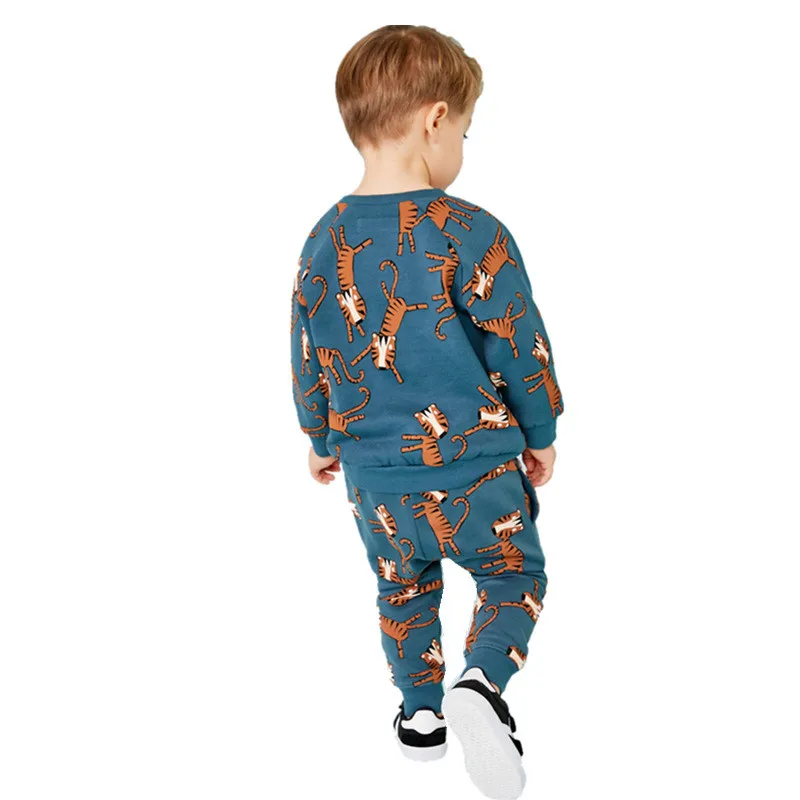 Koop Springen Meter Nieuwe Baby Jongens Kleding Sets Herfst Winter Cartoon Tiger Gedrukt Katoen Jongens Meisjes Outfit Lange Mouw Broek