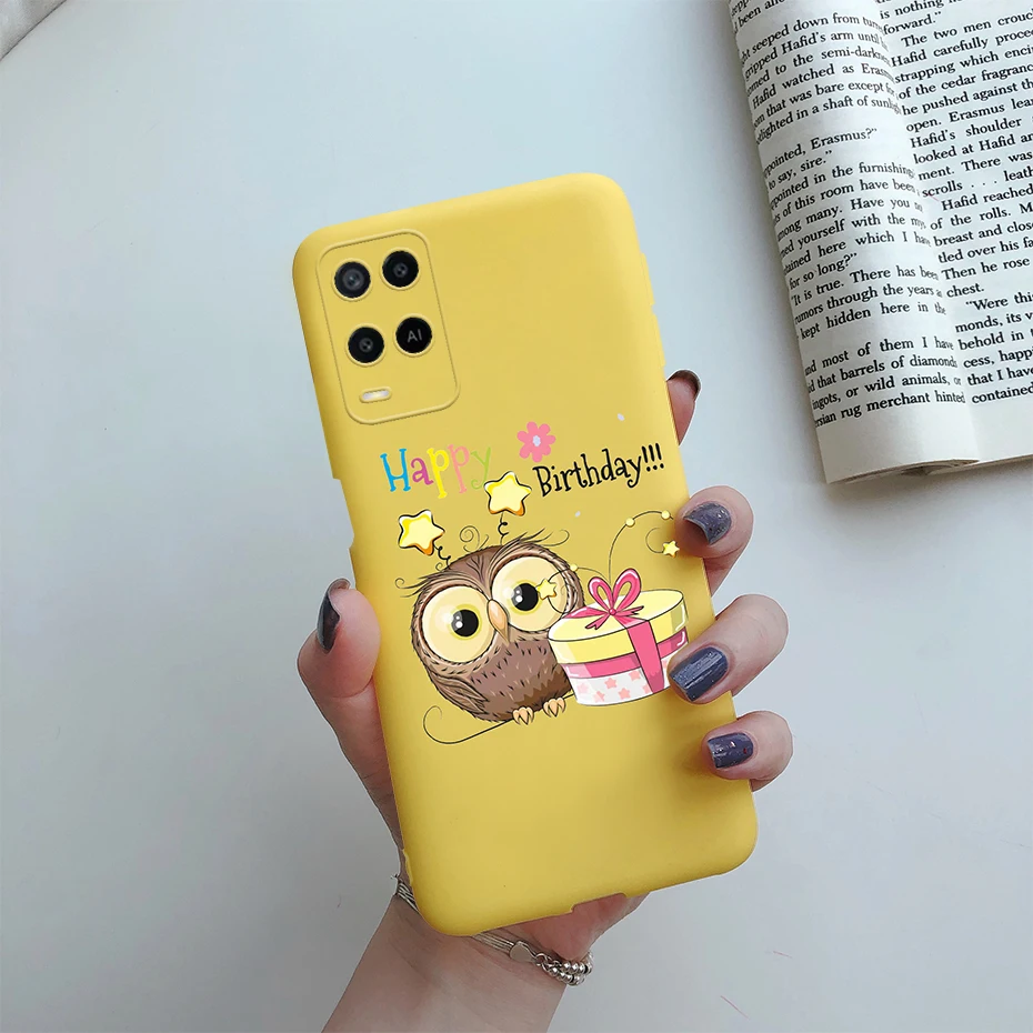 For OPPO A54 A 54 2021 Case Flower Silicon Phone Cover For OPPOA54 CPH2239 CPH2195 A 54 5G Shockproof Soft Bumper 6.5" Cute Case