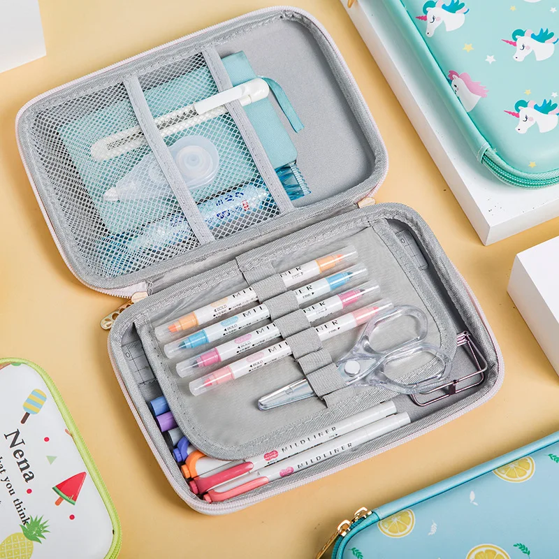 

Cute Animal Pencil Case Unicorn Trousse Scolaire Large Capacity Piornik Szkolny Waterproof Estuche Lapices Kawaii pencil cases