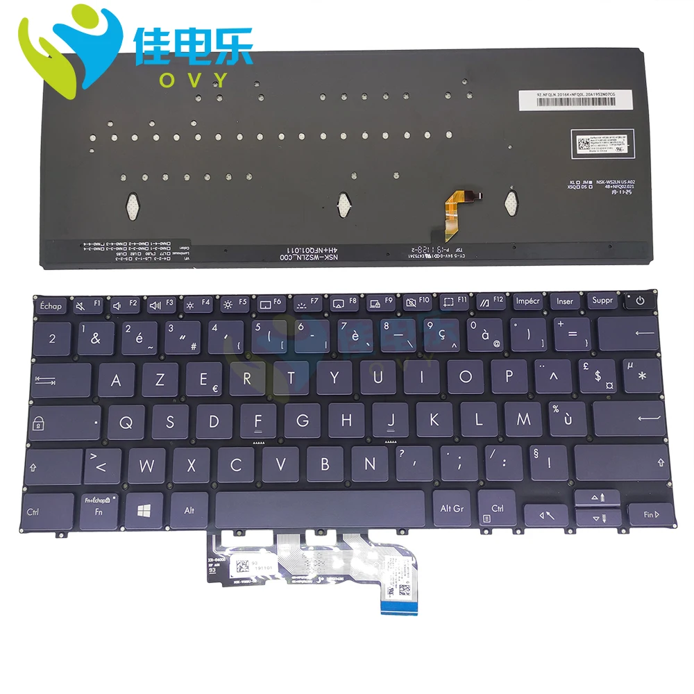 

B9450 Laptop Backlit Belgian AZERTY French Keyboard For ASUS ExpertBook B9 B9450FA Laptop Keyboard with Backlight 0KNX0-1620FR00