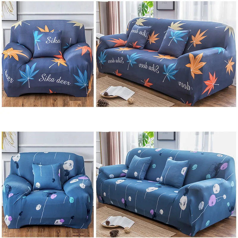 

New Geometic Floral Printing Elastic All-inclusive Corner Slipcovers Sofa Cover Removable Spandex Stretch Protective Couch Cover