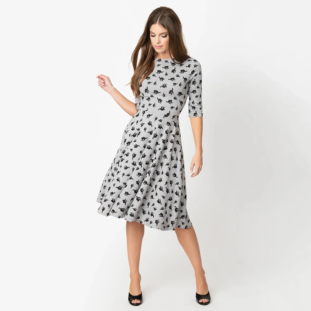 Женское платье Vestidos на Хэллоуин ropa mujer Robe Femme модное платье с круглым вырезом длиной до колена с коротким рукавом с принтом черепа плюс размер
