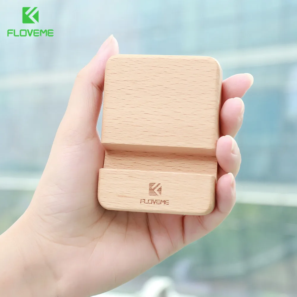  FLOVEME Telefon Halter Stehen Für iPhone 11 Pro Max XR 7 8 Holz Handy Stehen Schreibtisch Telefon H