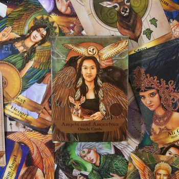 

55pcs Fate Divination Family Party Paper Board Game Portable Oracle Deck Funny Tarot Cards English Version Angels Ancestors