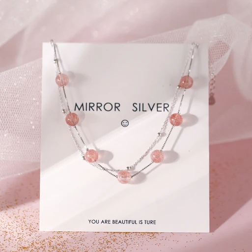 Новые модные ювелирные изделия красивые браслеты из стерлингового серебра 925 пробы клубничный Кристалл Простые индивидуальные Милые Браслеты