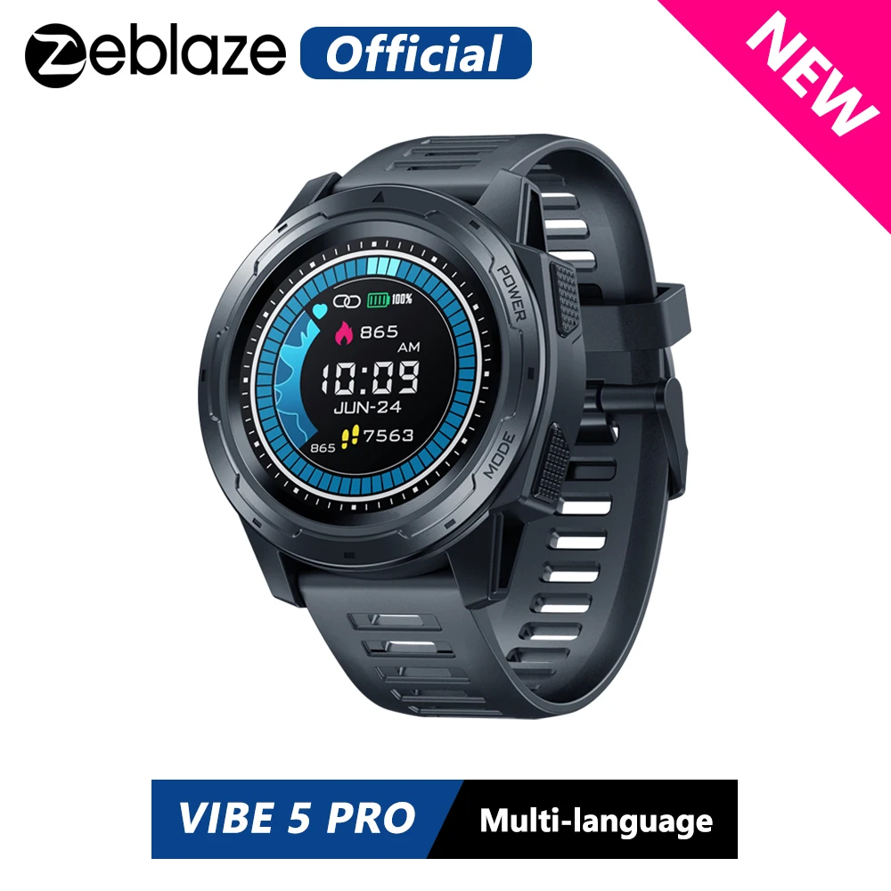 Online Zeblaze VIBE 5 PRO Color pantalla táctil reloj inteligente ritmo cardíaco Multi deportes seguimiento Smartphone con notificaciones WR IP67 reloj