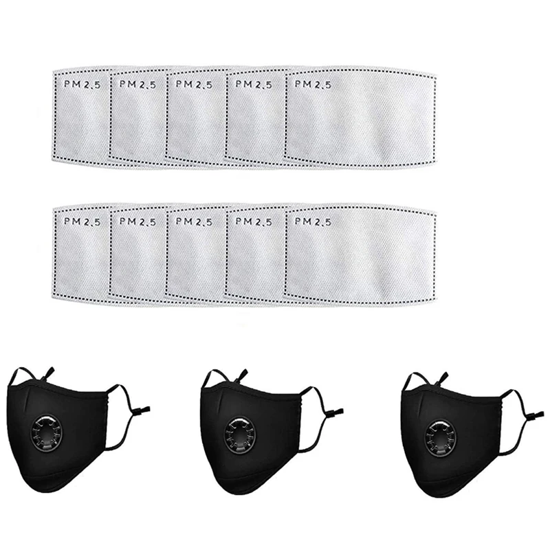 

(10Pcs) Adults PM2.5 Activated Carbon Filters Anti-Smog PM2.5 5 Layers Replaceable Anti Haze Filters Breathing Insert