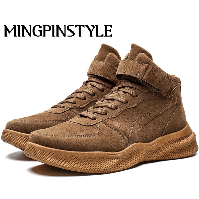 

The new trend is British leisure shoes men's casual comfortable warm high-top Boots workwear shoes Board sneakers shoes B439