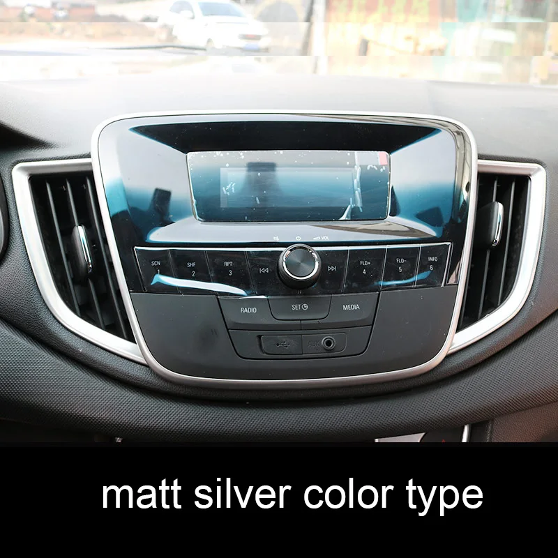 

lsrtw2017 for chevrolet cavalier car dashboard middle air conditioning vent outlet trims 2016 2017 2018 2019 stainless steel