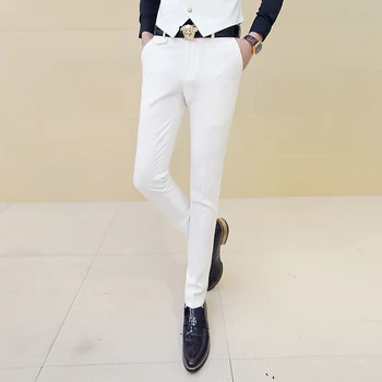 

Men's Casual Pants Formal Pants Men's Tight Slim Trousers Men's Formal Pants Trousers Men's Classic Brand Red Black 10 Colors