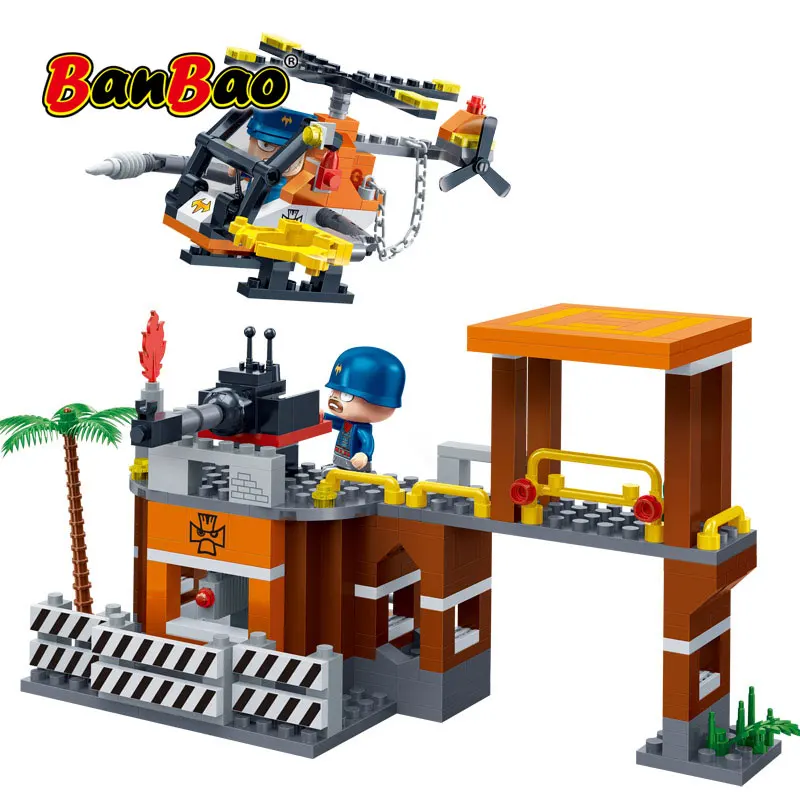 Banbao PowpowBing Forward guard station soldiers Building blocks for boy children Educational Toy Military vehicles model Bricks | Игрушки и