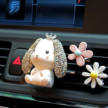 

INS Auto Perfume Car Air Outlet Clip Perfume Clip Fragrance Ornament Gypsum Car Decoration Diamond Set Lop Solid