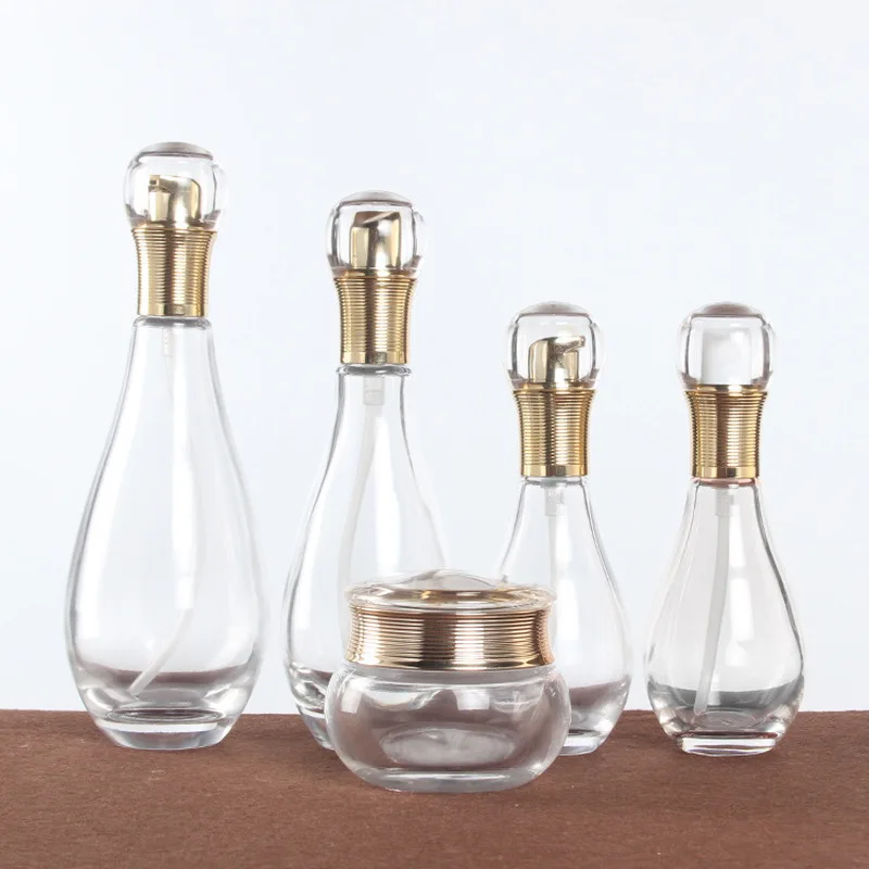 

Spray Bottle Empty Cosmetic Containers Travel Press Pump Bottle Essential Bottles Cream Atomizer Perfume Container Glass Clear