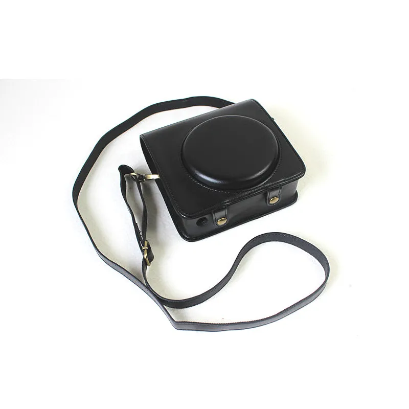 black Защитный чехол для камеры моментальной печати Fujifilm Instax Square SQ6 из искусственной кожи с плечевым ремнем для мгновенной печати SQ6 - Цвет: black