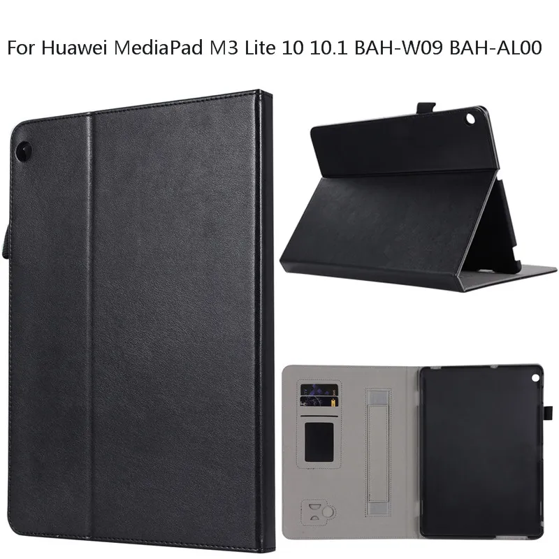 11.11 Hot Sale Black Business Tablet PC 10 Cover For For Huawei MediaPad M3 Lite 10.1 BAH-W09 BAH-AL00 Case Flexible Stand Cover