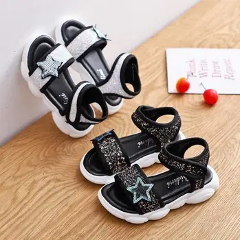 

Children's Sandals High Quality Kids Shoes Baby Boys Girls Patchwork Summer Beach Sport Soft Leather Sandals Shoes Sneakers