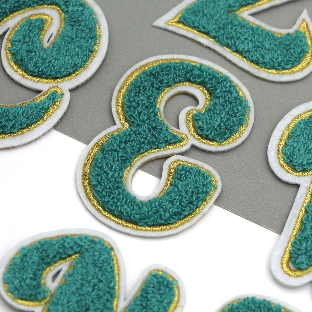 A~Z Gold Alphabet Letters With White Edge Embroidery Applique Iron On  Patches Badges,Thermoadhesive Fabric Clothing Stickers - AliExpress