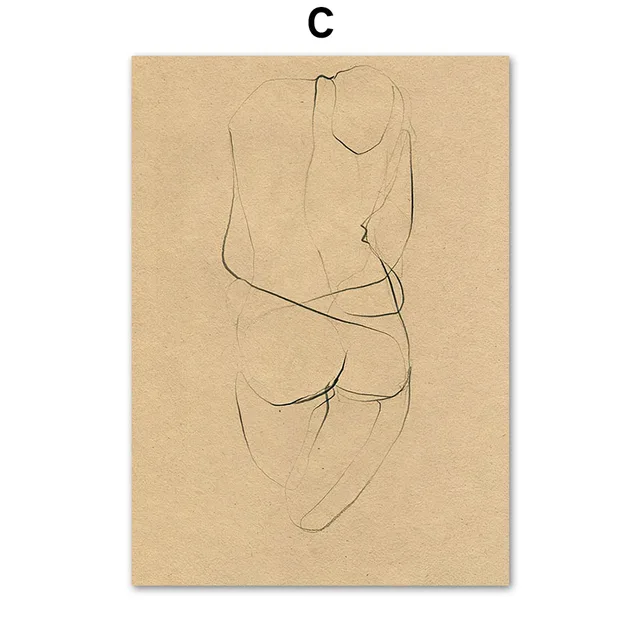 Minimalism Abstract Line Body Blue Skater Wall Art Canvas Painting Nordic Posters And Prints Wall Pictures For Living Room Decor C