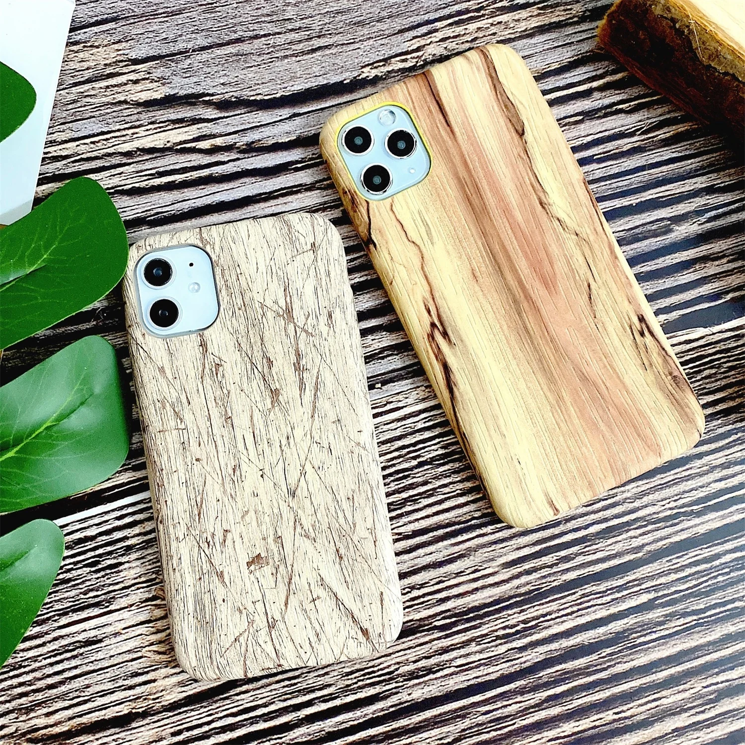 Чехол для телефона LISCN из искусственной кожи с текстурой древесины iphone 11 11Pro Max 6 7 8