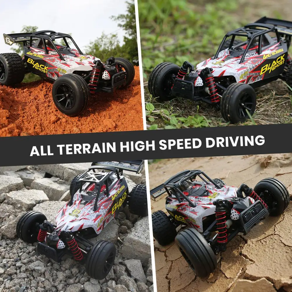 DEERC RC Cars 1:18 Scale 4WD All Terrain Off Road Stunt RC Drift Car 40KM/H High Speed Remote Control Car With 2 Batteries 40Min DEERC RC Cars 1:18 Scale 4WD All Terrain Off Road Stunt RC Drift Car 40KM/H High Speed Remote Control Car With 2 Batteries 40Min