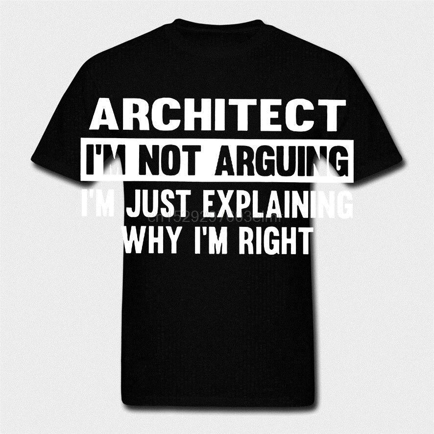 Мужская футболка Architect I m Not arching Just anching Why Right женская | одежда