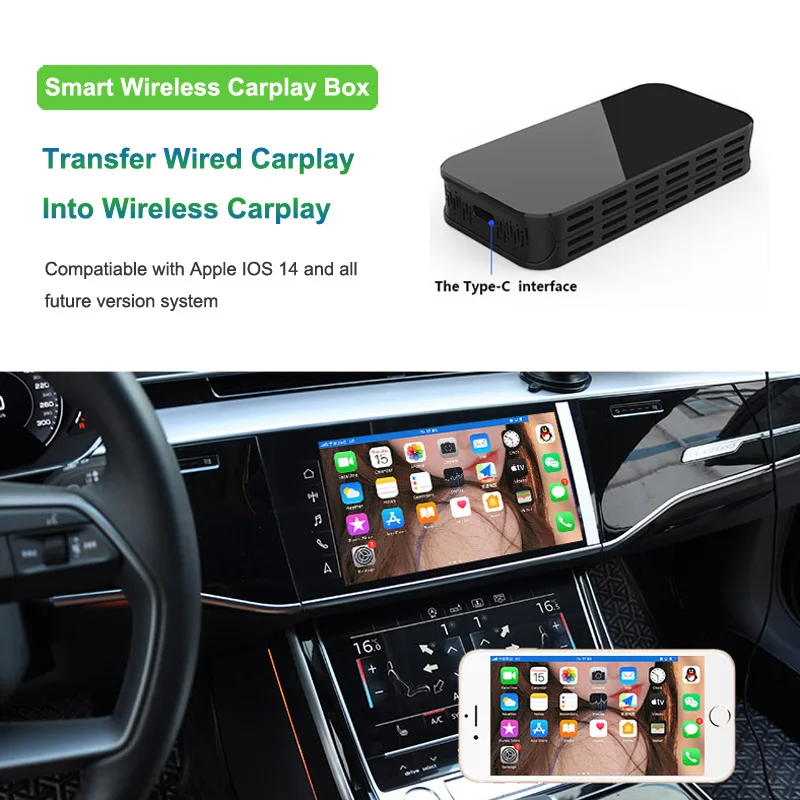 Universal Carplay Cablato A Wireless Adattatore Carplay Apple Aggiornamento Auto Originale Multimedia Carplay Dongle Usb