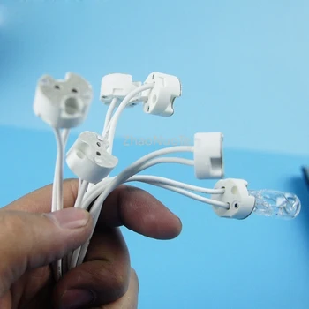 

10pcs MR11 MR16 General Ceramic Lamp Base Quartz Lamp Cup G5.3 G4 G6 Interface Socket Light Pin