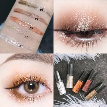 

3D Holographic Eyeshadow Liquid Shiny Matte Glitter Pigment Shadow Waterproof Lasting Metallic Eye Makeup Palette Cosmetic TSLM1