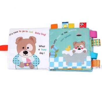 

Puppy Baby Cloth Book Baby Can Not Tear Rotten Early Education Puzzle Enlightenment Toy Book Can Be Bitten By The Entrance