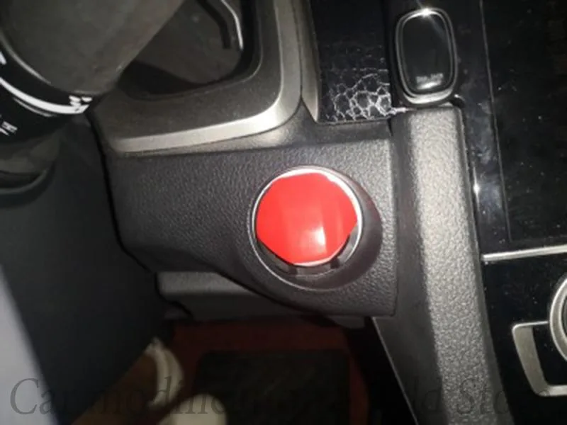 Подходит для Honda 10th Civic, красный, черный, углеродное волокно, двигатель, кнопка запуска, кнопка включения, переключатель, накладка, 1 шт