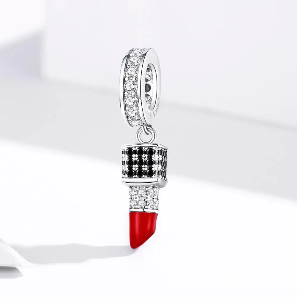 Geoki браслет Pandora, сделай сам, 925 пробы, серебряный, Luky Cat, голубое небо, Космический мешок, тыква, карета, бусины, любовь, сердце, помада, амулеты - Цвет: SCC1392