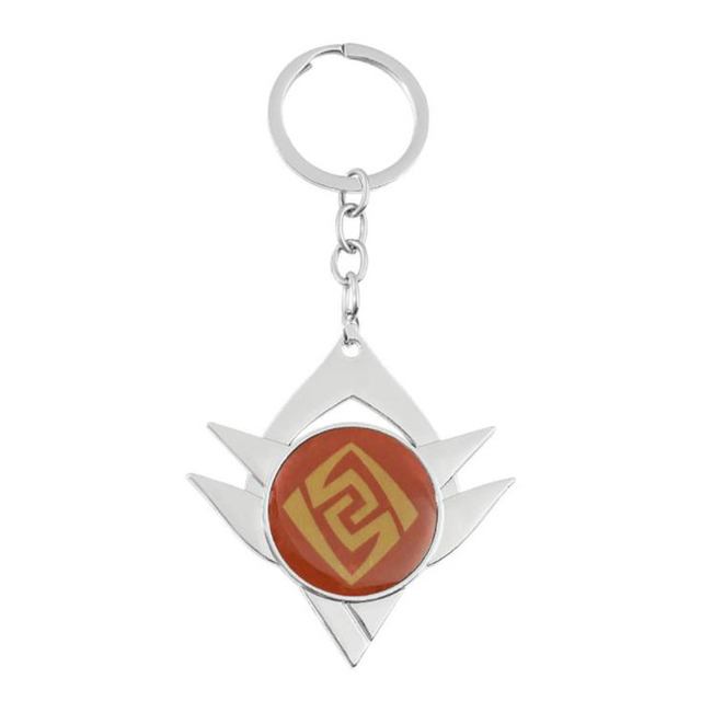 Game Genshin Impact Keychain Eyes of God keychains Luminous Metal Keychains Genshin God Eyes Fashion Lanyard Cosplay Pendant