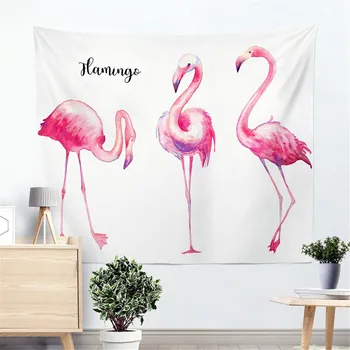 

Flamingo Tapestry Wall Hanging Sandy Beach Throw Rug Blanket Camping Tent Travel Yoga Mattress Mandala Tapestry