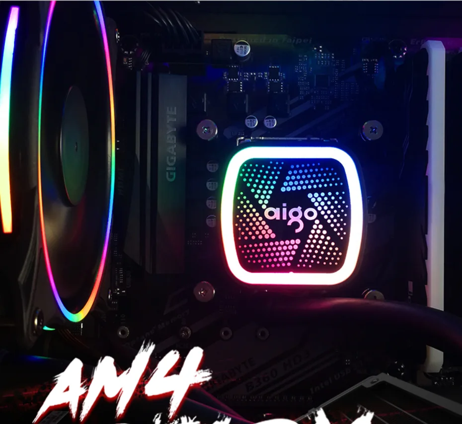 Чехол Aigo 120/240/360 pc для компьютера с водяным охлаждением Встроенный кулер
