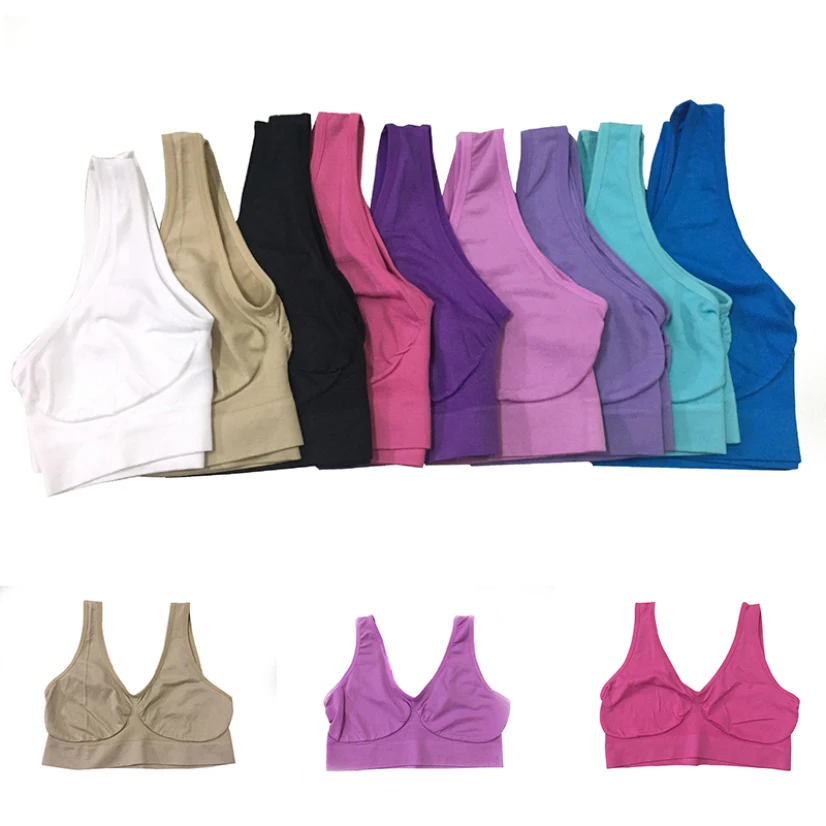 

Seamless Underwear Women Soft Comfortable Plus Size Bras For Female Push Up Sleep Top Without Chest Padded Sport Fitness Vest