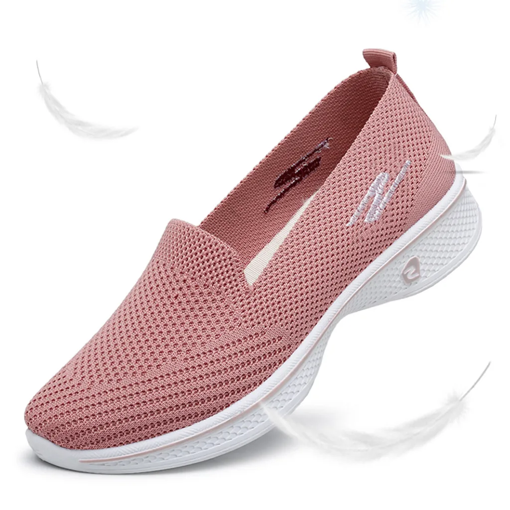 

Slip On Sneakers Woman Fashion Sports Shoes for Women Spring Summer Mesh Sneakers Breathable Flats Shoe Black Pink Running Tenis