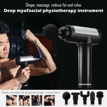 

5 Heads & 30 Speeds Handheld Muscle Massage Gun Percussive Deep Tissue Massage Gun Body Neck Pain Massager Vibration Fascia Gun