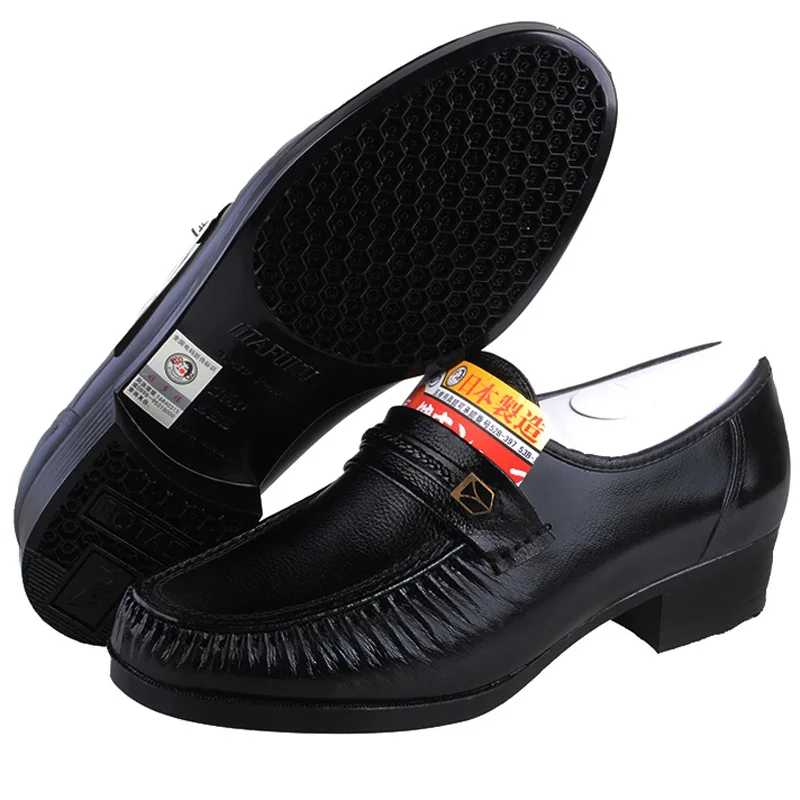 

Second Generation Exercise Aandal MEN'S SHOES Middle-aged Dad Shoes 40-50-Year-Old Father Shoes Genuine Leather Soft Bottom Casu