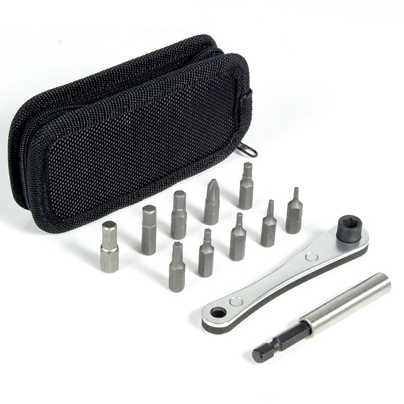 buy 10 in 1 Ratchet Wrench Kit Bicycle T10 T25 Spanner Mountain Bike Fast Wrench Bicycle Repair Tools Alloy Steel