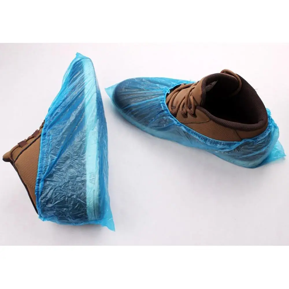 

100PCS Waterproof Boot Covers CPE Disposable Shoe Covers Rain Shoe Covers Mud-proof