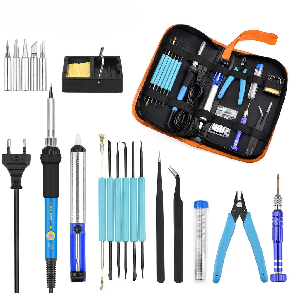

Foreign Trade 110 V Electric Soldering Iron Suit 220 V Set Soldering Iron Tool Kit Welding Soldering Iron 60w Thermostat Solderi
