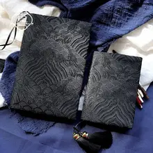 Antigo bordado brocado mão feita pano bookcoat a5a6 livro de mão estilo chinês caderno bala diário