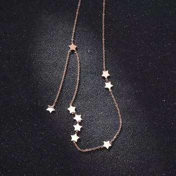 

original high quality stars shape necklace for women brand design rose gold fashion jewelry couple gift