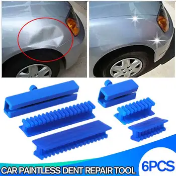 

6pcs/set Slide Hammer Tool Puller Lifter Kit Blue Puller Labels Car Paintless Dent Removal Sheet Metal Repair Tools
