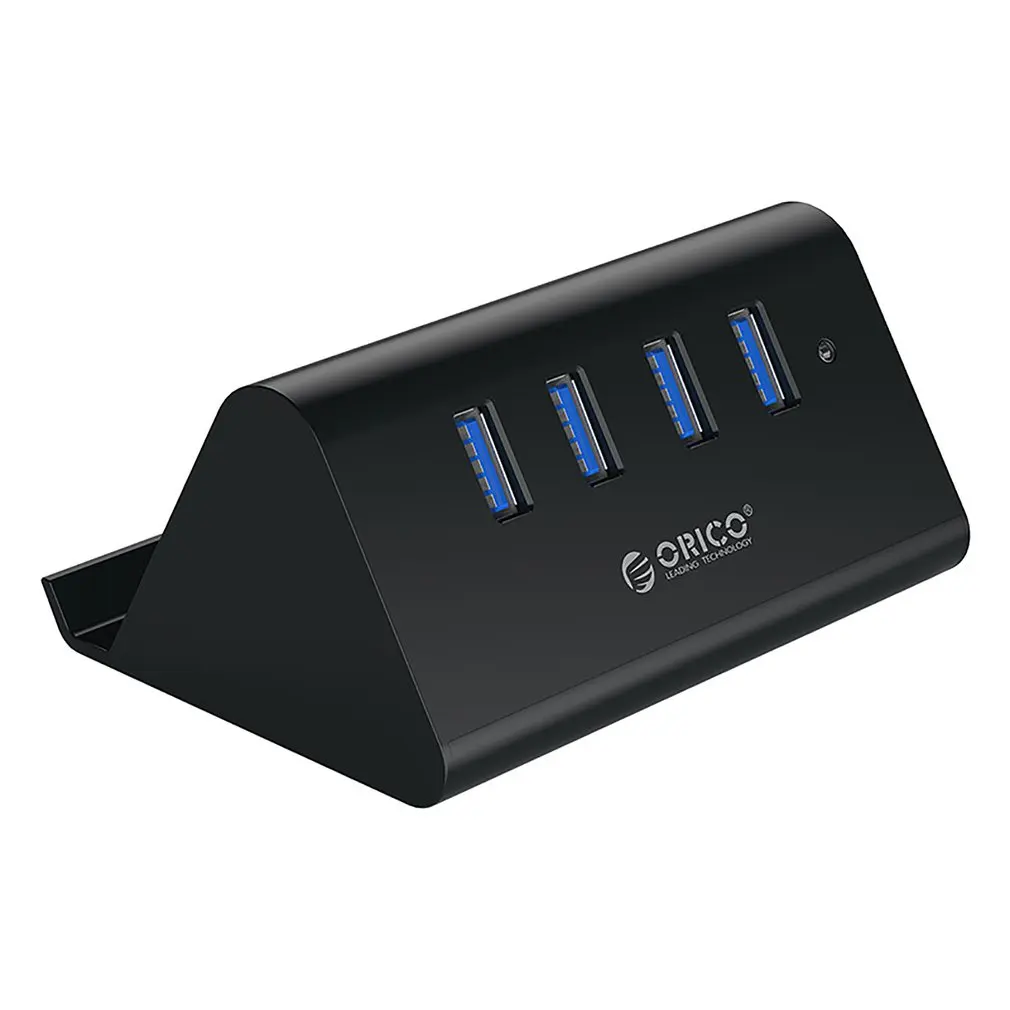 ORICO 5 Гбит/с высокоскоростной мини 4 порта USB 3,0/2,0 концентратор для настольного ноутбука с подставкой держатель для телефона планшетный ПК-черный/белый