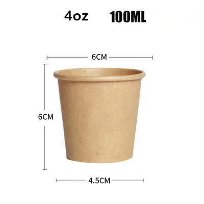 Disposable Kraft Coffee Cup Hot Drinking Party Supplies