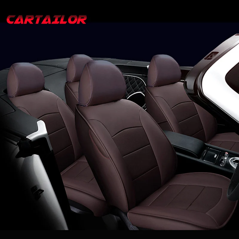 Чехлы для сидений автомобиля из воловьей кожи CARTAILOR подходит Infiniti M35 чехол